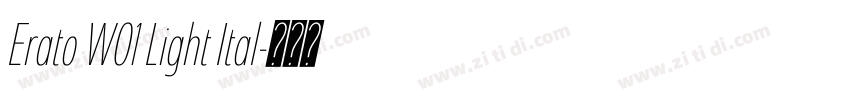 Erato W01 Light Ital字体转换